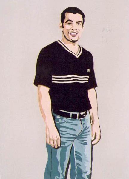 Fotoportrait vor neutralem Hintergrund